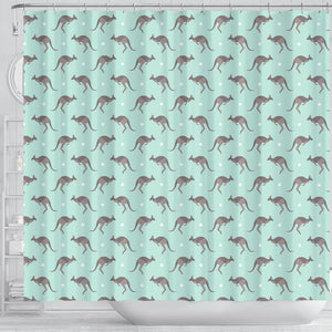 Kangaroo Pattern Background Shower Curtain Fulfilled In US