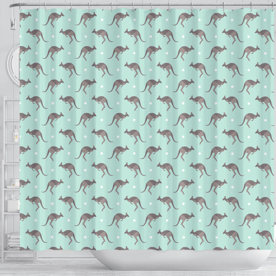 Kangaroo Pattern Background Shower Curtain Fulfilled In US
