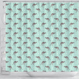 Kangaroo Pattern Background Shower Curtain Fulfilled In US