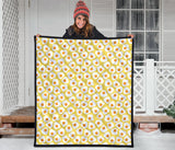 Fried Eggs Pattern Print Design 05 Premium Quilt
