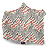 Zigzag Chevron Striped Pattern Hooded Blanket