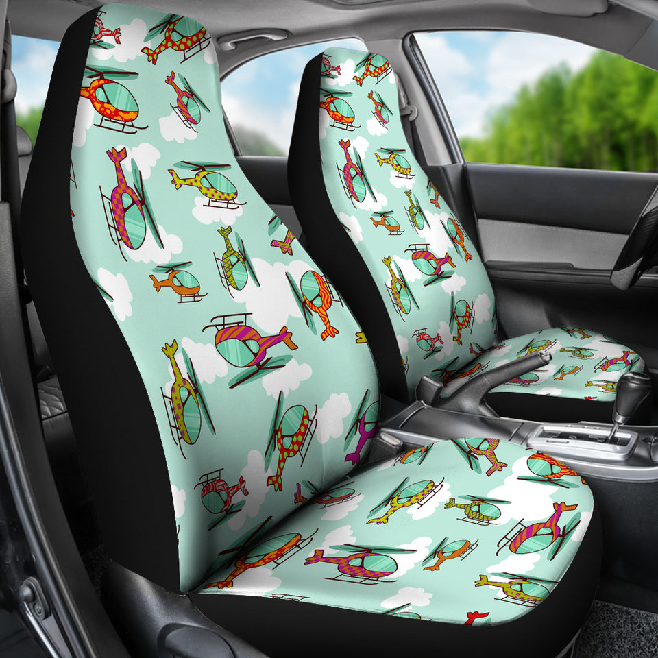 Helicopter Design Pattern Universal Fit Car Seat Covers