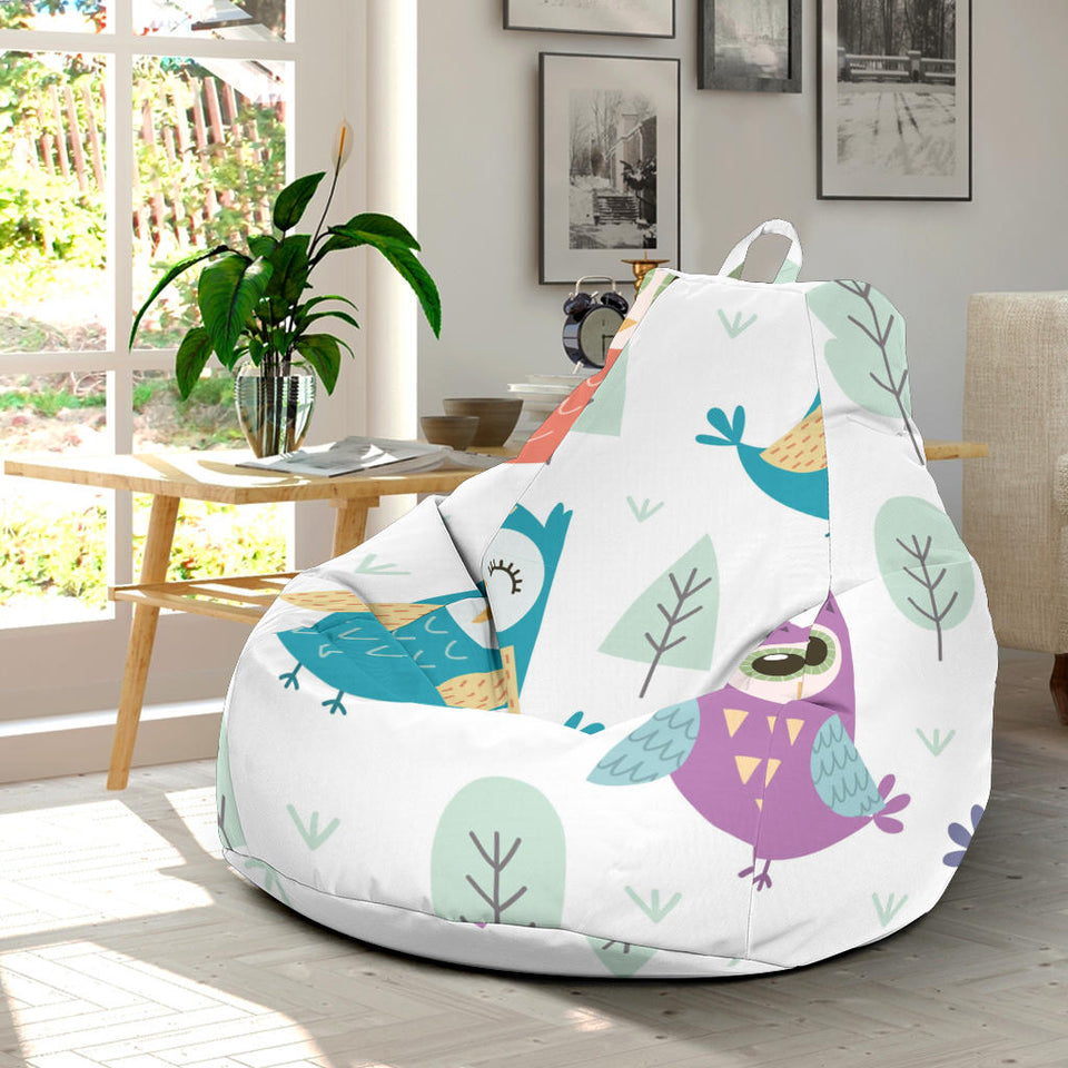 Cute Owl Pattern Bean Bag Cover