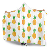 Pineapples Pattern Hooded Blanket