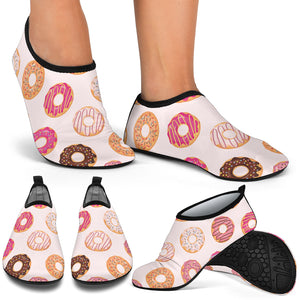 Colorful Donut Pattern Aqua Shoes