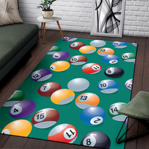 Billiard Ball Pattern Print Design 01 Area Rug