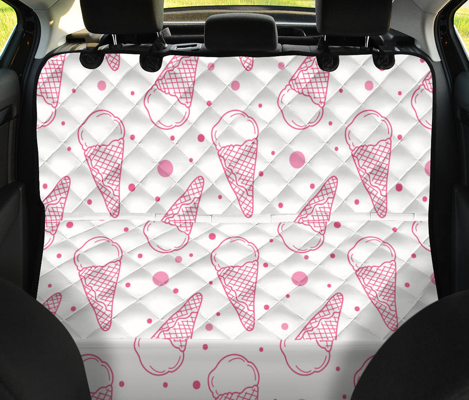 Hand Drawn Ice Cream Pattern Dog Car Seat Covers