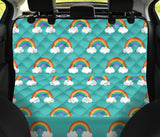 Rainbow Pattern Green Background Dog Car Seat Covers