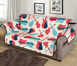 Red Blue guitar pattern Sofa Cover Protector