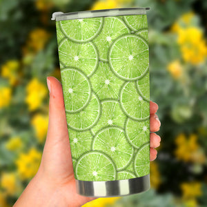 Slices Of Lime Pattern Tumbler