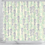 Seahorse Shell Pattern Shower Curtain Fulfilled In US