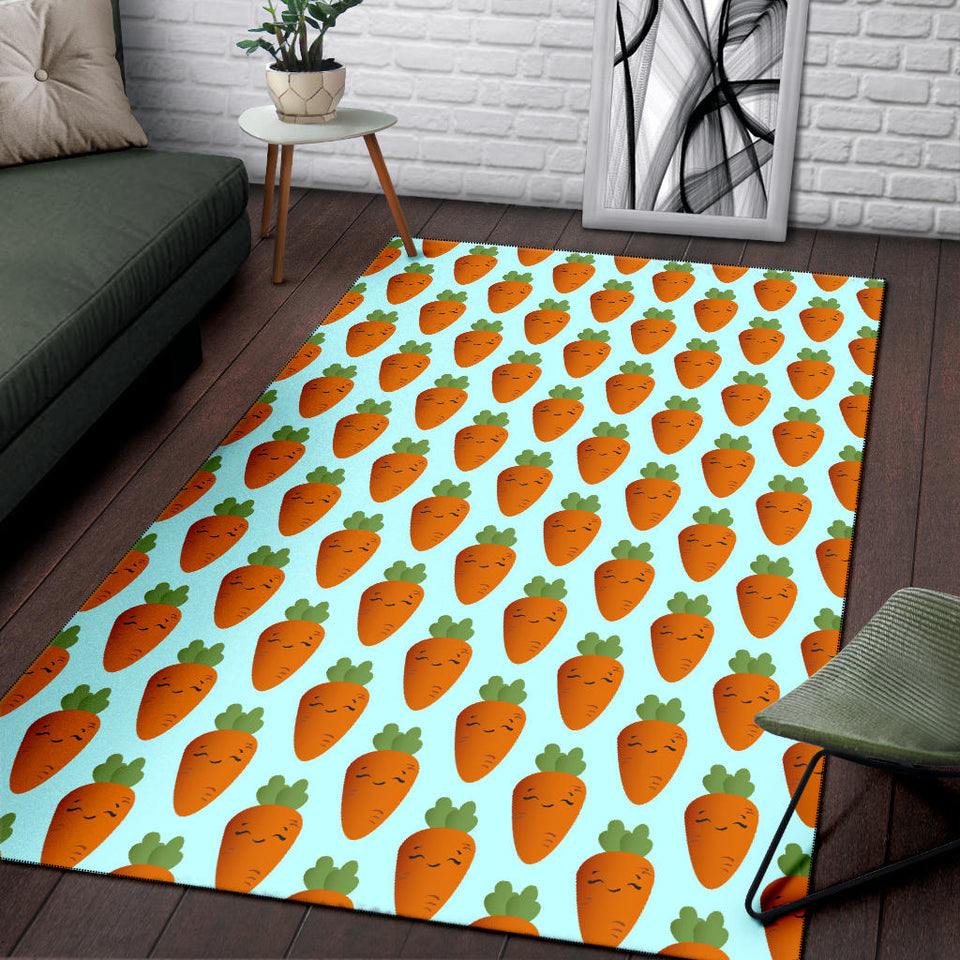 Carrot Pattern Print Design 03 Area Rug