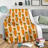 Carrot Pattern Print Design 04 Premium Blanket