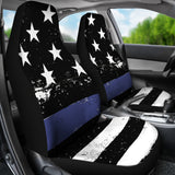 Thin Blue Car Seat Covers