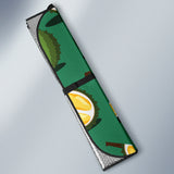 Durian Pattern Green Background Car Sun Shade