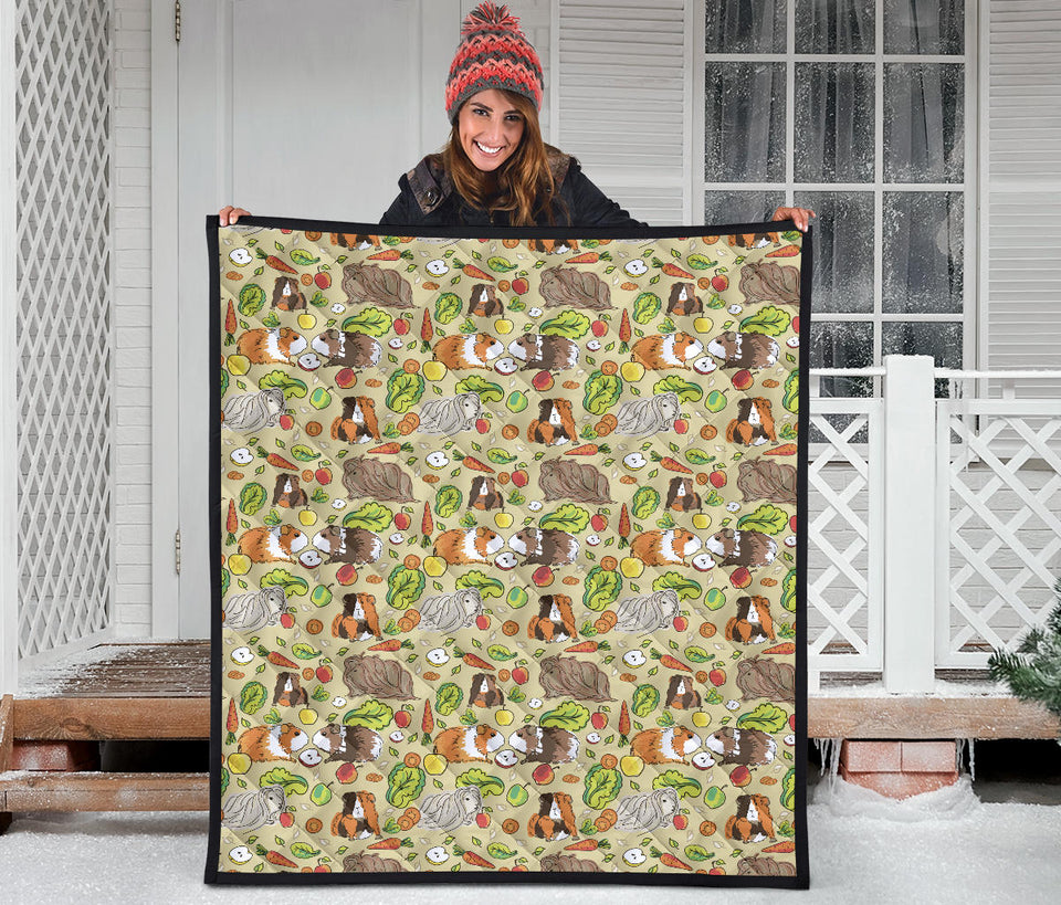 Guinea Pig Pattern Print Design 04 Premium Quilt