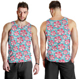 3D sakura cherry blossom pattern Men Tank Top