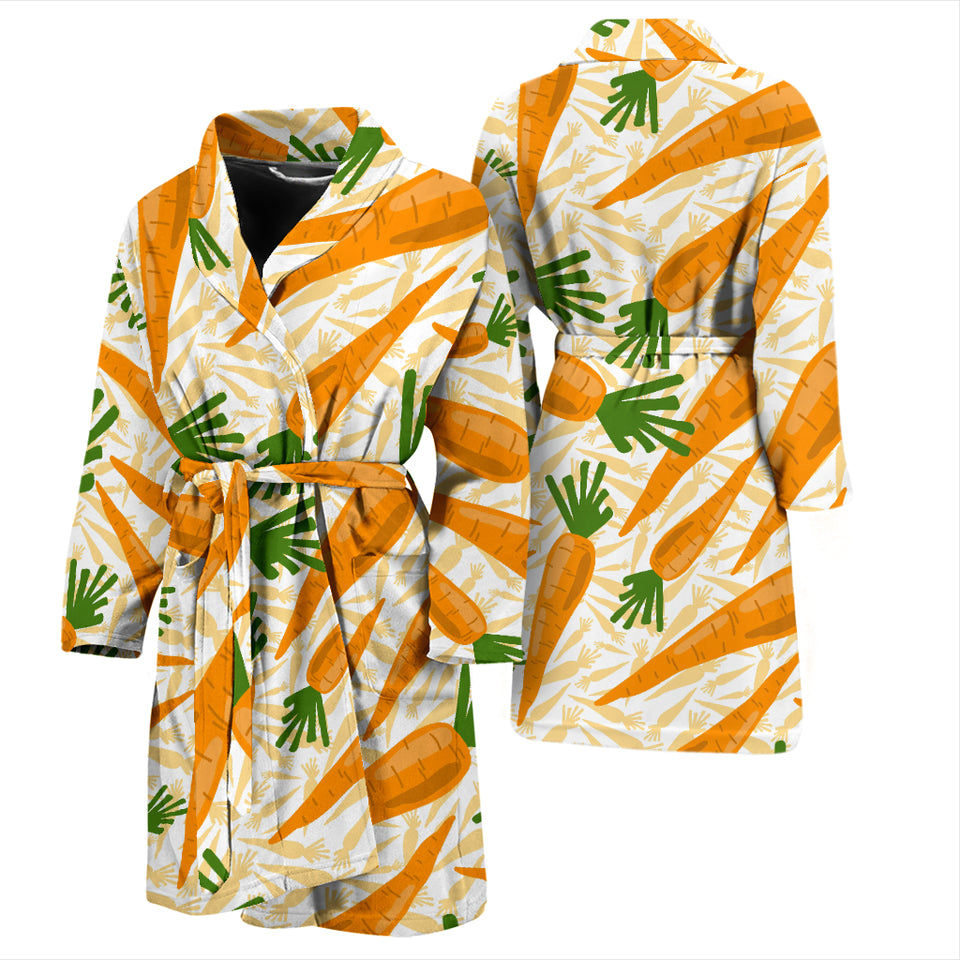 Carrot Pattern Print Design 01 Men's Bathrobe