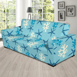 Blue Starfish Coral Reef Pattern Sofa Slipcover