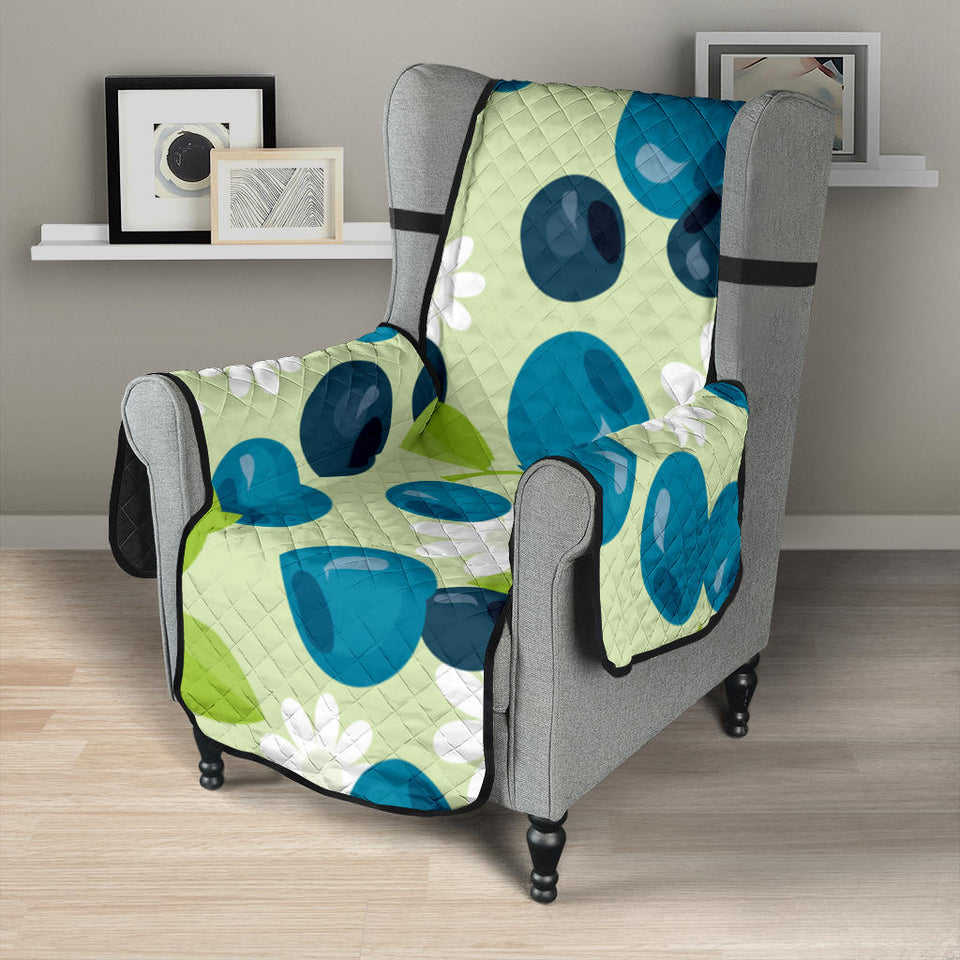 blueberry flower pattern Chair Cover Protector