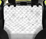 Snowflake Pattern White Background Dog Car Seat Covers