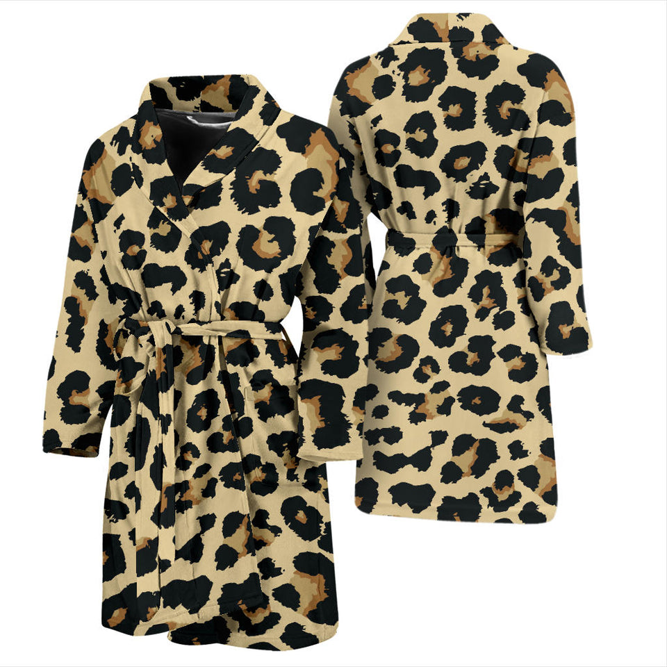 Leopard Print Design Pattern Men'S Bathrobe