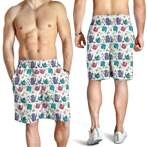 Tea pots Pattern Print Design 05 Men Shorts