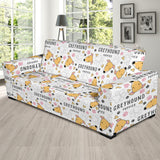 Greyhound Pattern Print Design 03 Sofa Slipcover