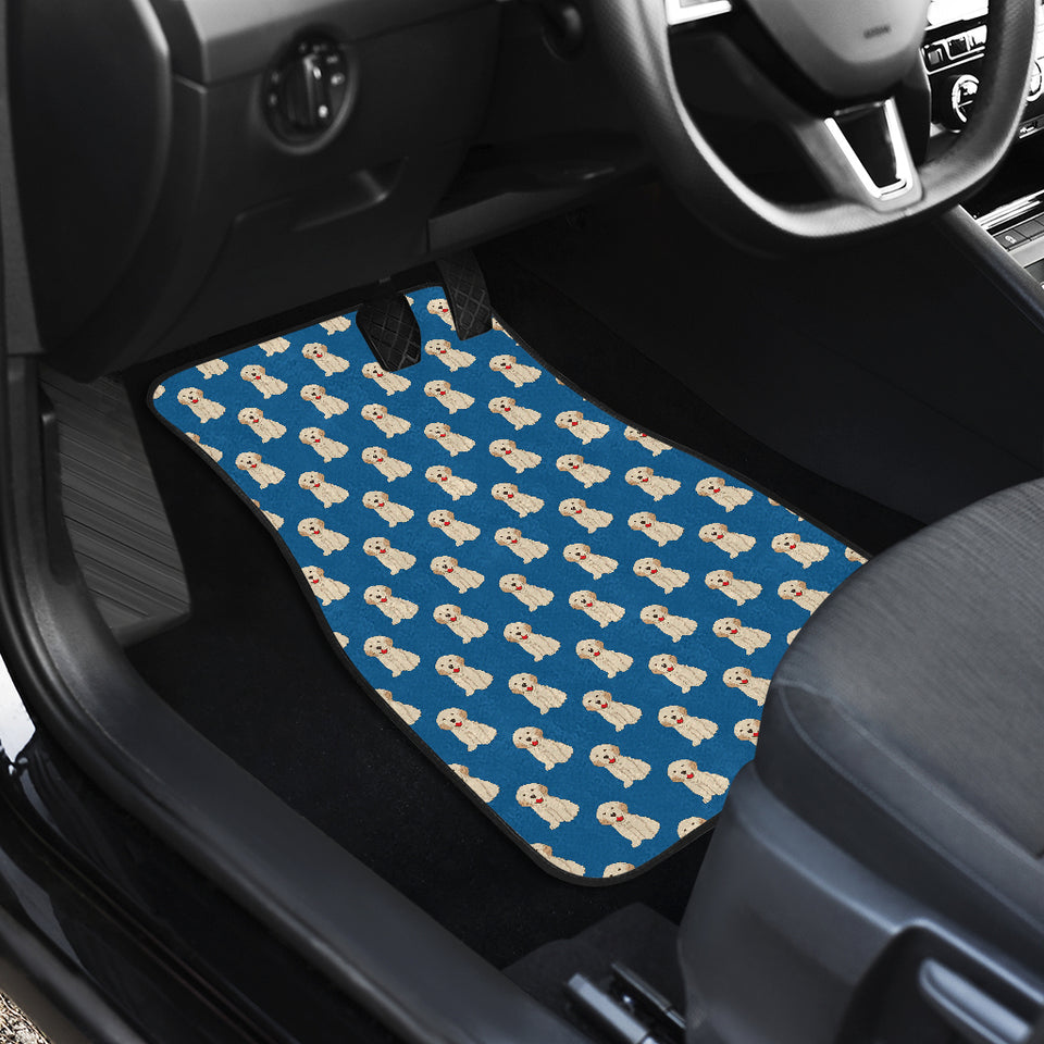 Golden Retriever Pattern Print Design 03 Front Car Mats
