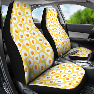 Fried Eggs Pattern Print Design 05 Universal Fit Car Seat Covers