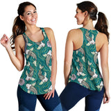 Koi Fish Carp Fish lotus pattern Women Racerback Tank Top
