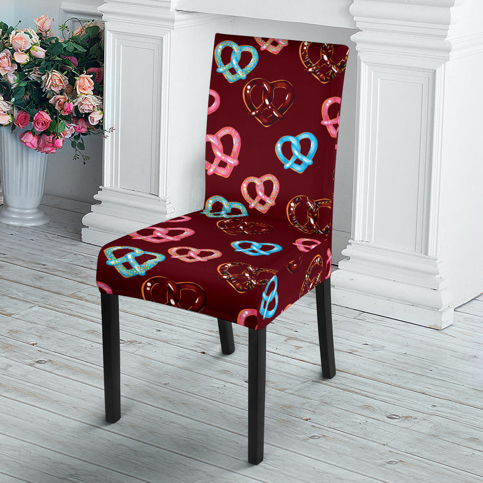 Pretzels Pattern Print Design 05 Dining Chair Slipcover