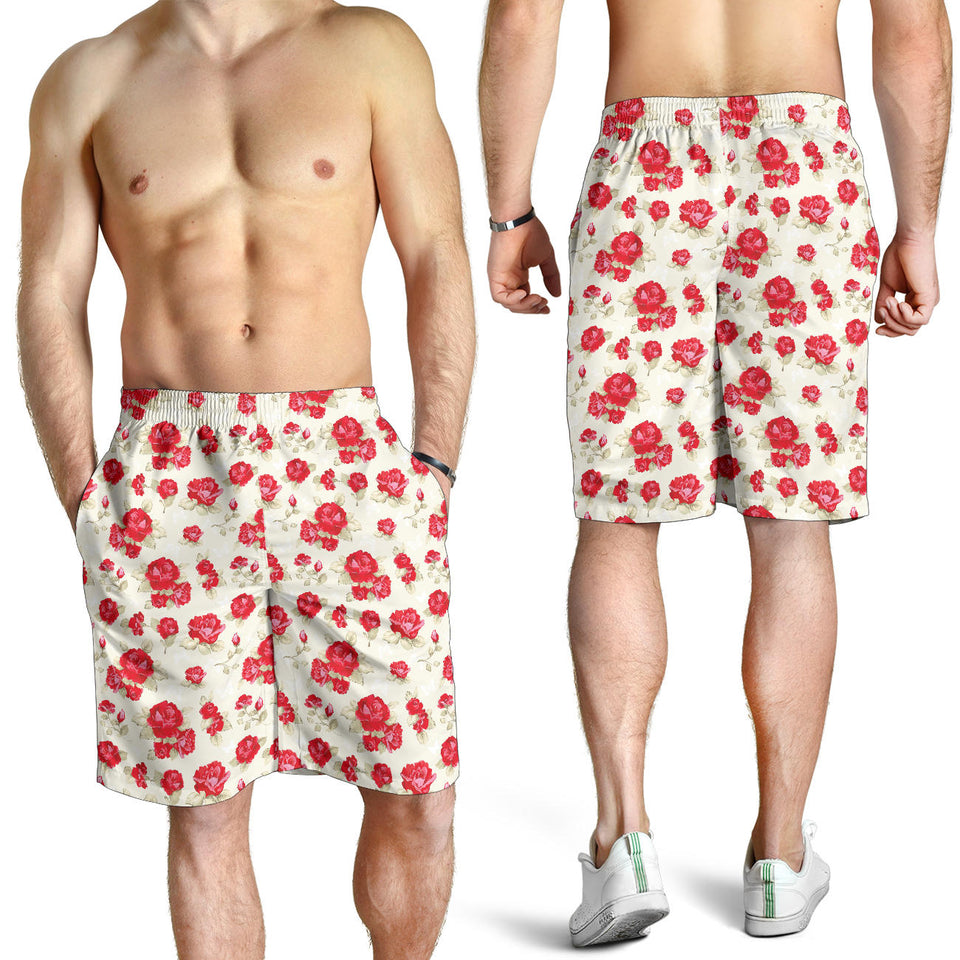 Rose Pattern Print Design 01 Men Shorts