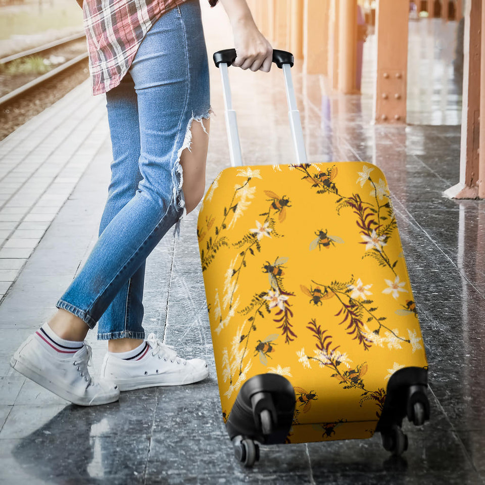 Bee Flower Pattern Luggage Covers