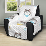 Cute Siberian Husky pattern Recliner Cover Protector