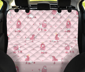 Poodle Dog Pink Color Theme Dog Car Seat Covers