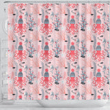 Octopus Winter Hat Garland Fish Candy Seaweed Coral Starfish Shower Curtain Fulfilled In US