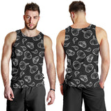 Garlic pattern black background Men Tank Top