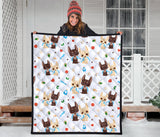 Cute Chihuahua Dog Pattern Premium Quilt