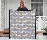 Cute Dachshund Dog Pattern Premium Quilt