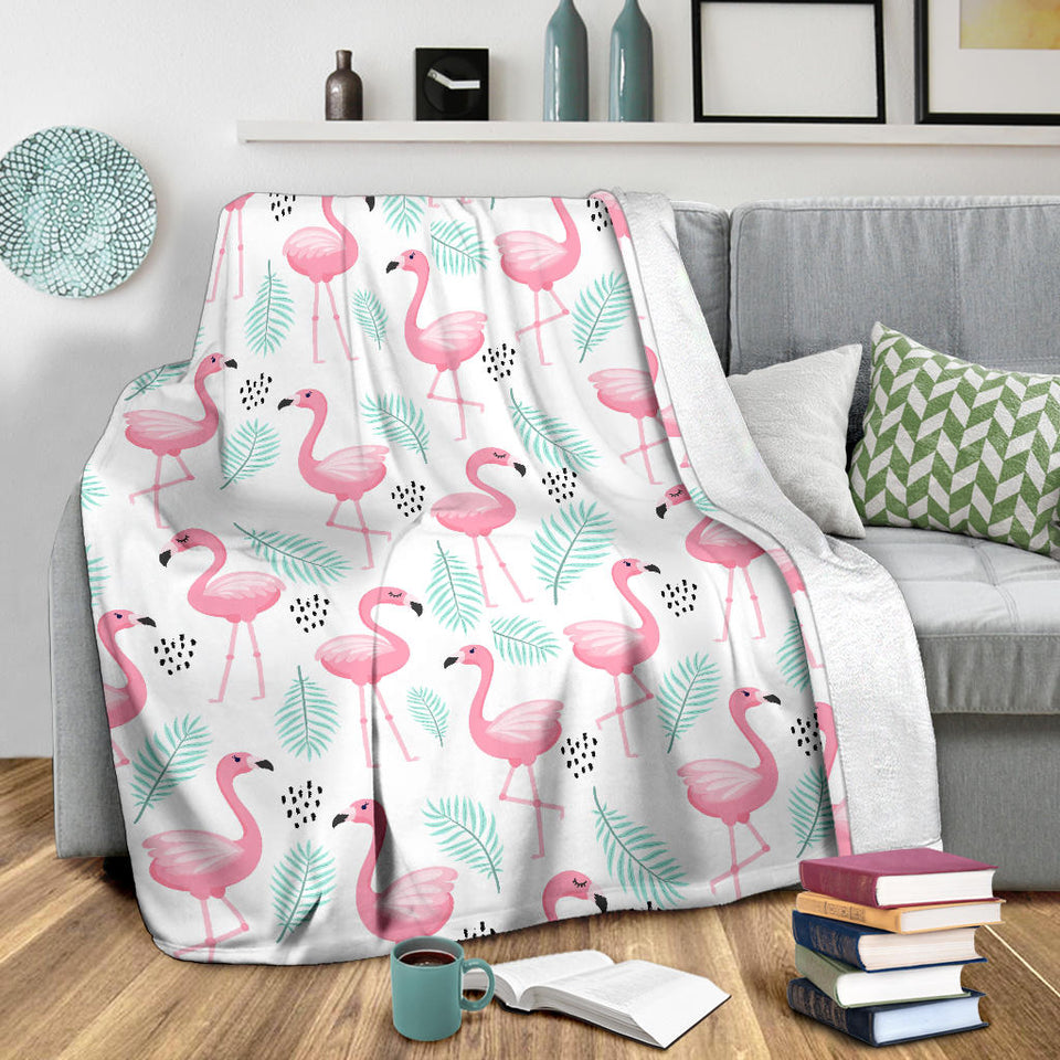 Cute Flamingo Pattern Premium Blanket