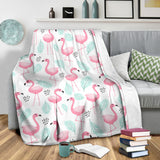 Cute Flamingo Pattern Premium Blanket