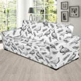 Pigeon Pattern Print Design 05  Sofa Slipcover