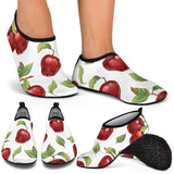 Red Apples Pattern Aqua Shoes