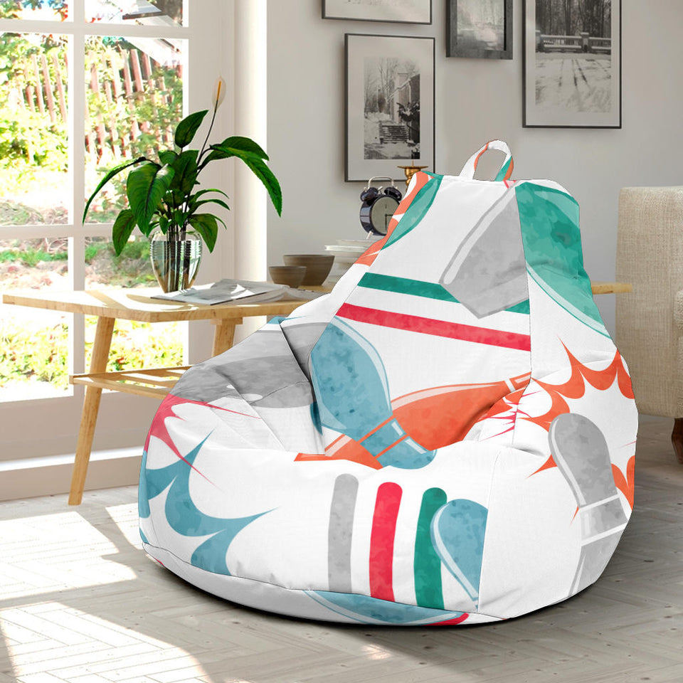 Watercolor Bowling Pattern Bean Bag Cover