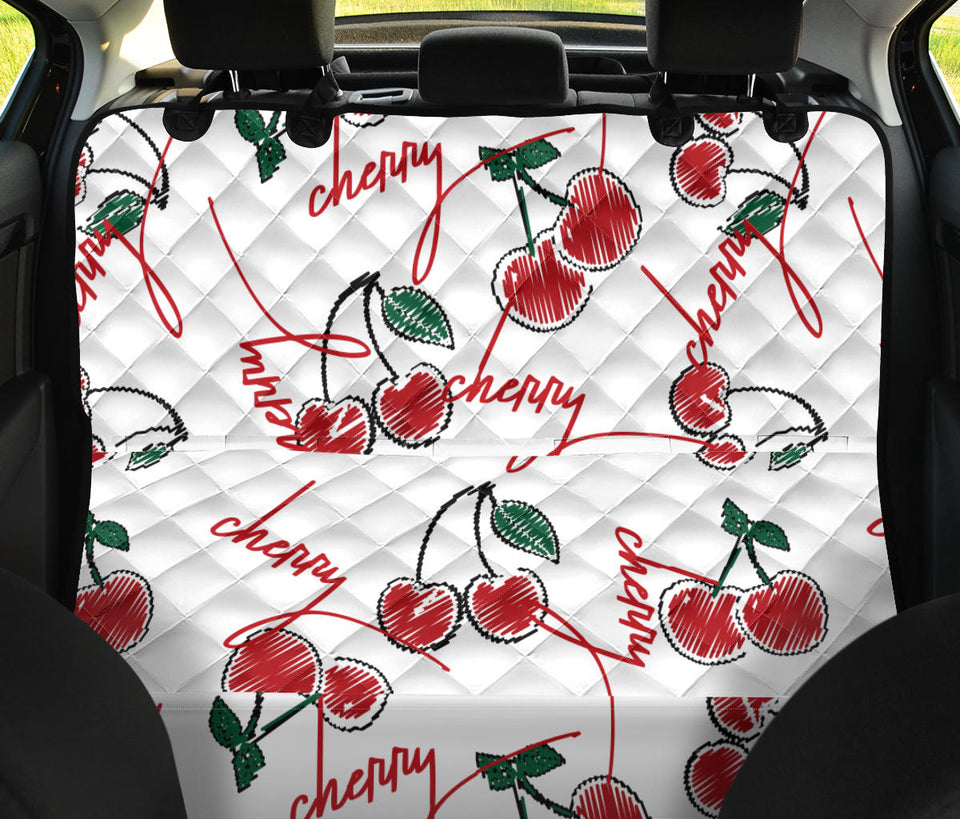 Hand Drawn Cherry Pattern Dog Car Seat Covers