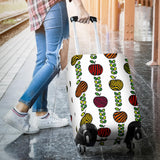 Colorful Apples Leave Zebra Stripe Luggage Covers