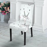 Cute Goat Design Pattern Dining Chair Slipcover