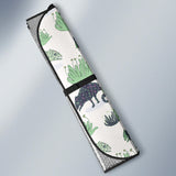 Chameleon Lizard Succulent Plant Pattern Car Sun Shade