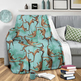 Monkey Palm Tree Background Premium Blanket